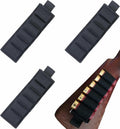 Mizugiwa 4 Packs 6-Round Shotgun Shell Carrier Buttstock Holder — Black (6 Rounds Each)