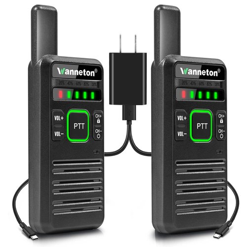 Wanneton RT22pro walkie talkies Wireless Frequency Copy Rechargeable Walkie Talkies for Adults,walkie talkies 4 Pack Long Range with VOX, Scrambling, decoding, Battery Display, scanning.