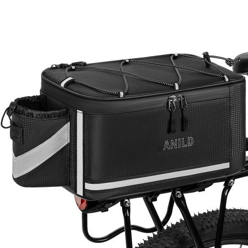 ANILD Bike Rear Rack Bag, 7L Bike Bags for Bicycles Rear Rack, Durable Bike Trunk Bag with Rain Cover and Tail Light Tape