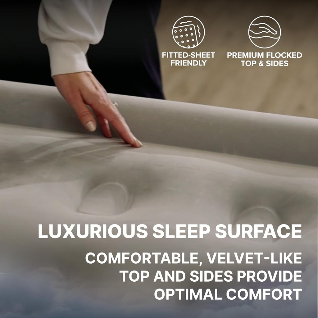 SLEEPLUX Dream Luxury Queen Air Mattress - Dual Pump, 20” Double-High Design for Guests & Camping
