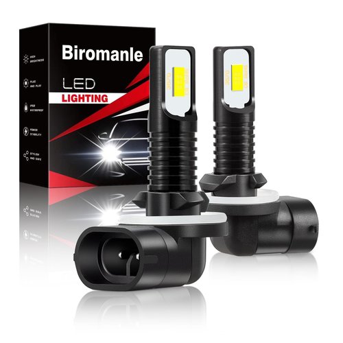 Biromanle 881/886/894 fog lamp bulbs Compatible with Golf Cart EZGO, Club Car DS & Precedent light bulb, Super Bright Fog Light Bulbs Golf Cart Light 6000K White,Easy to install,2-Pack