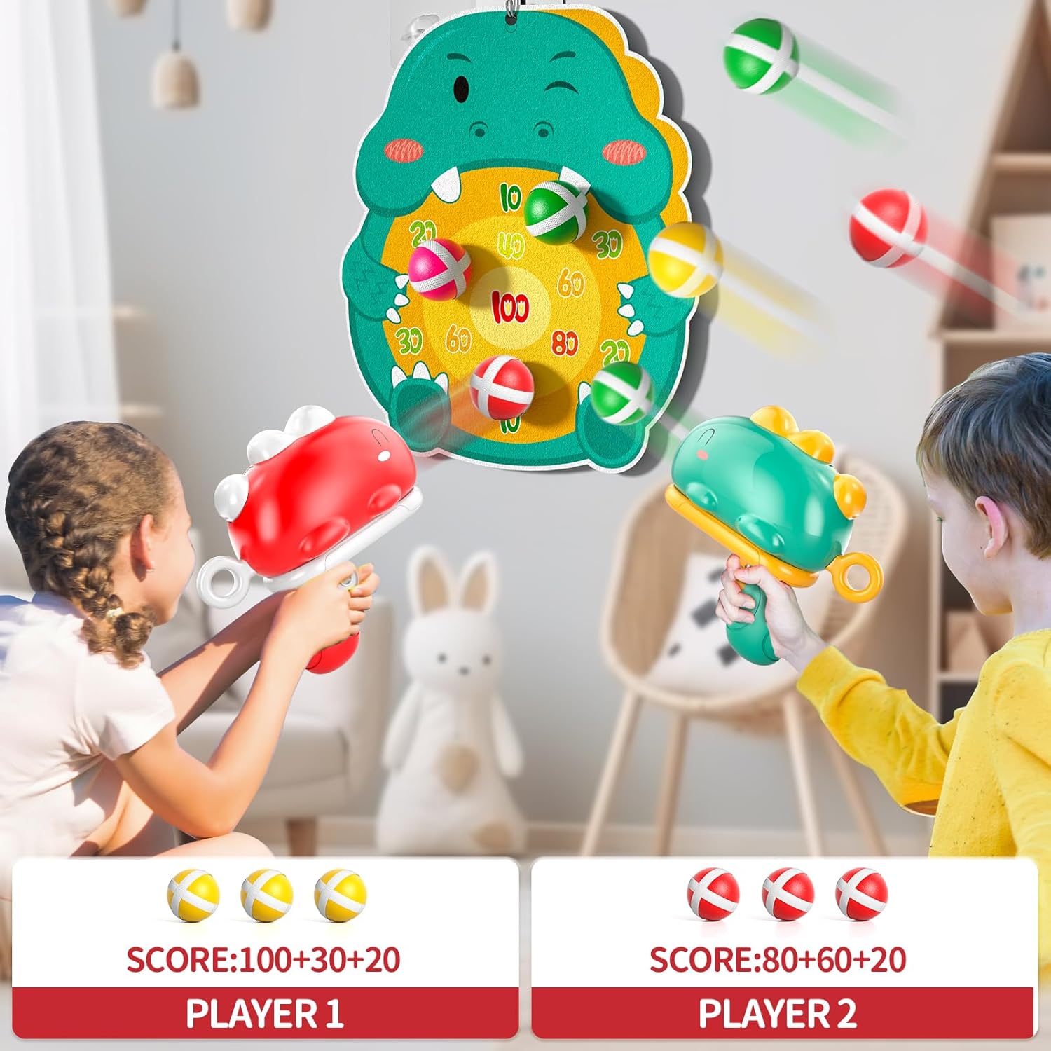 Bennol Outdoor Dinosaur Dart Game - Fun Indoor & Outdoor Toy for Kids Ages 3-8 | Perfect Birthday Gift