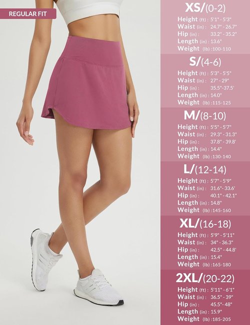 Baleaf Women's Tennis Skirt - High Waisted Athletic Skorts with Pockets for Golf & Running