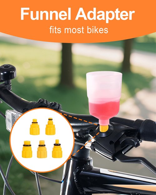 cycletour Brake Bleed Kit for Shimano, TEKTRO, TRP Hydraulic Brakes. Including 240 ML Mineral Oil Brake Fluid and Operation Instructions
