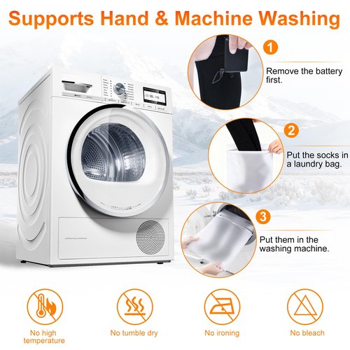 Heated Socks, 6000mAh Rechargeable Electric Socks for Men Women with APP Control, Washable Winter Warm Thermal Socks with 4 Heating Levels for Ski Hunting Cycling Camping Hiking Motorcycle Black