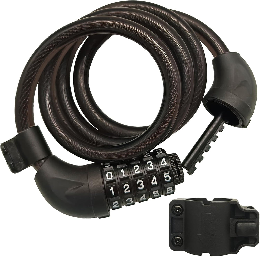 Skiennix Heavy-Duty Bike Lock - 4 Feet Anti-Theft 5-Digit Combination Cable Lock | Secure Your Bicycle