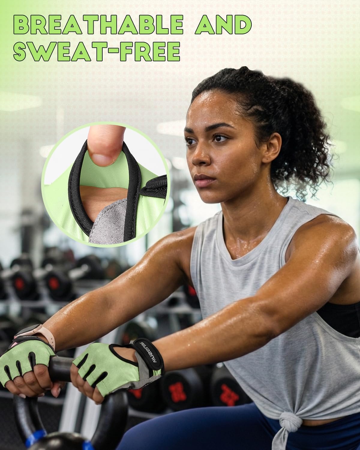 VINSGUIR Workout Gloves - Lightweight Weightlifting Gloves with Excellent Grip for Men & Women | Ideal for Gym, Cycling, and Fitness