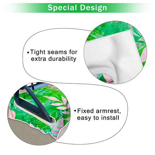 ENYORSE Golf Cart Seat Covers, Tropical Floral Seat Towel Blanket, Soft Breathable Microfiber, Keeps Seats Cool & Comfortable, 51”x31”, Fits 2 & 4 Passenger EZGO, Yamaha,Club Car Carts, Pink Leaves