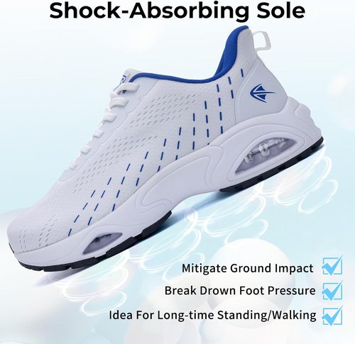 AOV Wide Toe Box Running Shoes - Arch Support Sneakers for Men | Orthotic Slip-On for Gym & Jogging