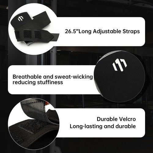 MANUEKLEAR Adjustable Compression Elbow Wraps for Weightlifting(1 Pair), Elbow Sleeves Weightlifting Men with Compression Band, 5mm Neoprene Elbow Strap for Weight Lifting and Bench Press