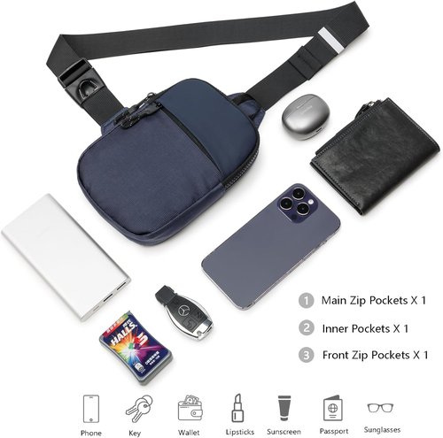 Higouta Mini Sling Bag - Versatile Crossbody Utility Chest Bag for Travel & Workouts | Unisex Design