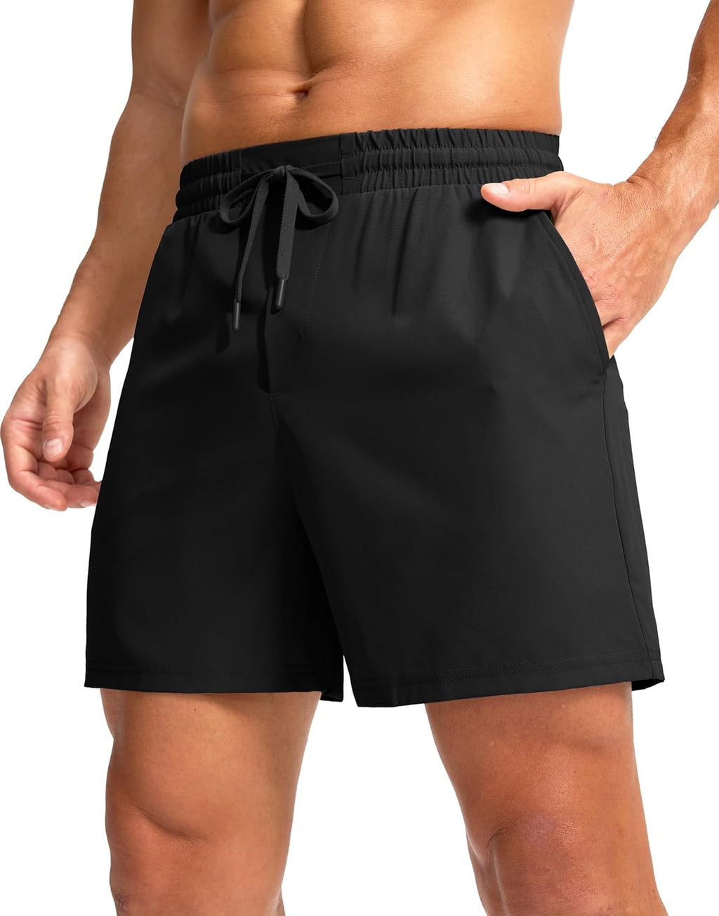 Soothfeel Men's Athletic Running Shorts - Quick Dry 5/7 Inch with Zipper Pocket for Gym & Tennis