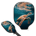 FQSXFIFN for Pickleball Paddle Cover with Smooth Zipper, Durable & Scratch-Resistant for Pickleball Paddle Case Protection, Sea Turtle Sleeve for Pickleball Paddles Racket
