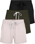 Real Essentials Women's Ultra-Soft Athletic Lounge Shorts - 3 Pack with Pockets | Plus Size Available