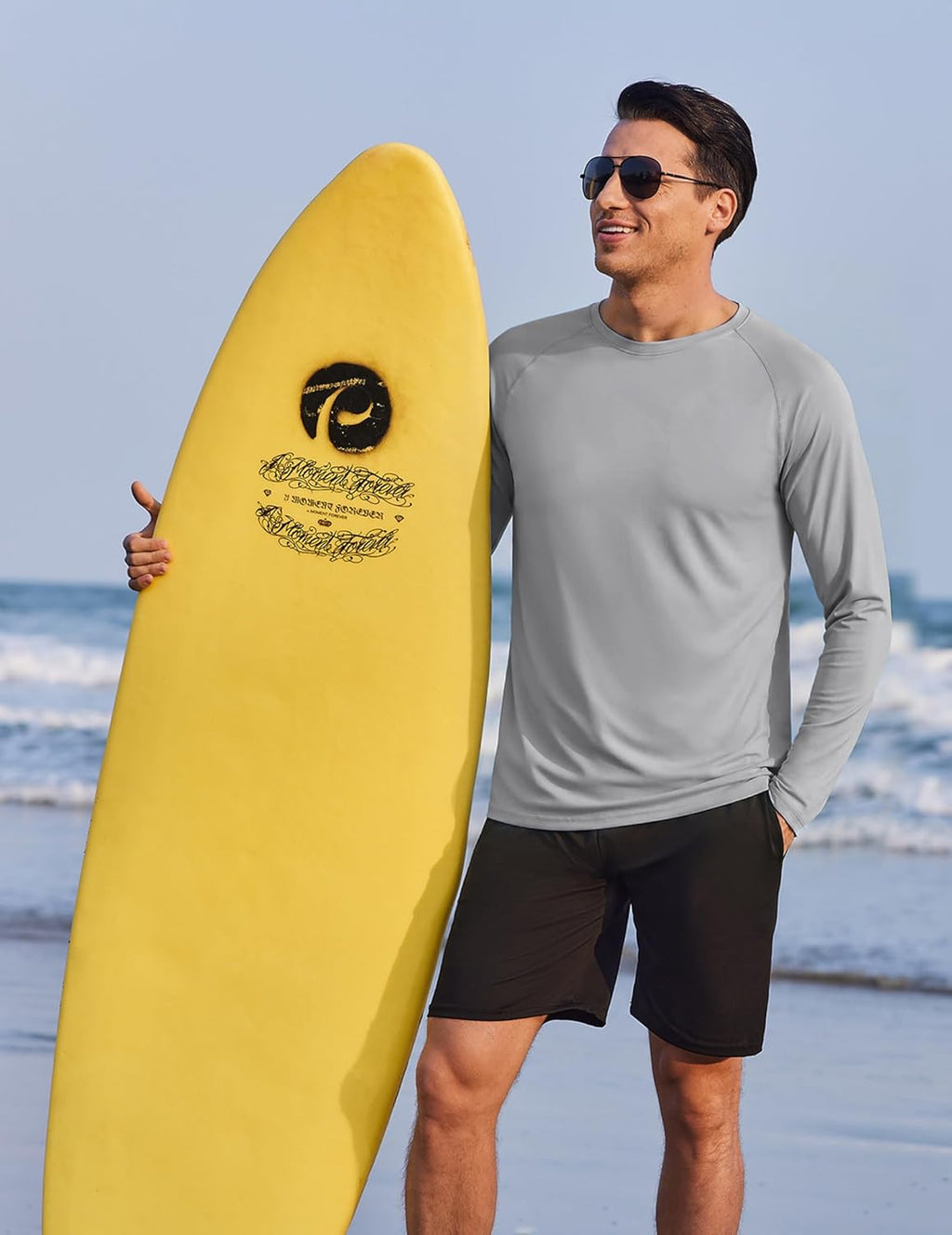 PINSPARK Men's UV Protection Long Sleeve Fishing Shirt - Quick Dry Camo Rash Guard for Active Wear