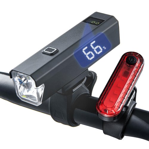 JowBeam Bike Light Set - 1200 Lumen Dual LED Headlight & Rear Light, 12+5 Modes, USB-C Rechargeable, IPX5 Waterproof - Ideal for Urban Commuting & Night Riding