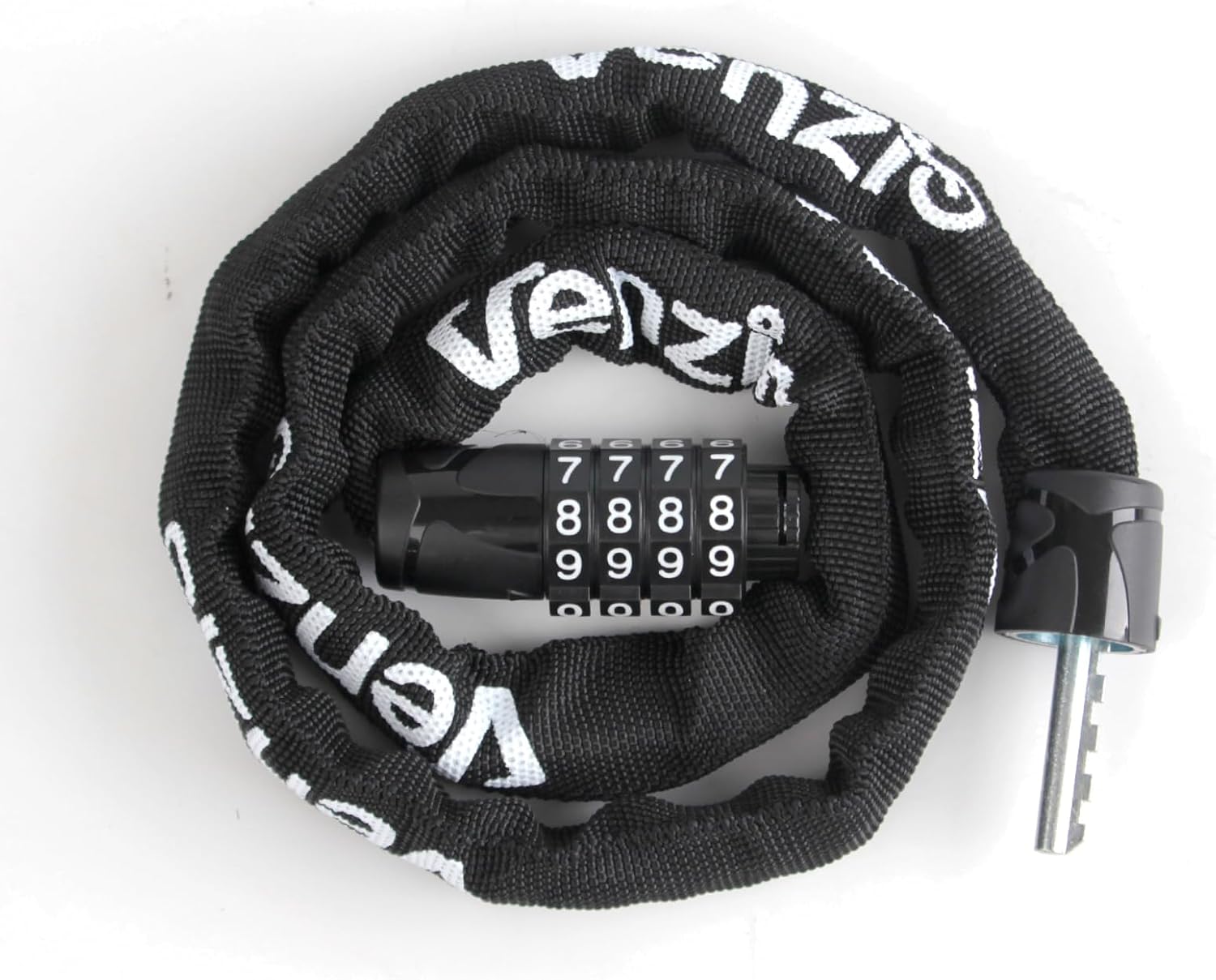 Venzio 4-Digit Combination Bike Chain Lock - Keyless Anti-Theft Security Lock | 4mm x 900mm (3FT)
