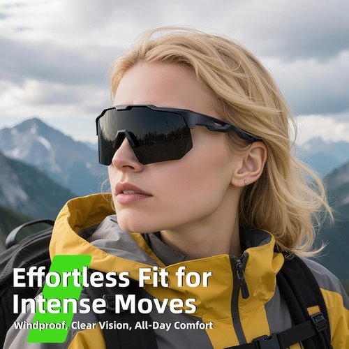 HAAYOT Polarized Sports Sunglasses - UV Protection for Men & Women | Red Color for Baseball, Cycling, Running, Fishing