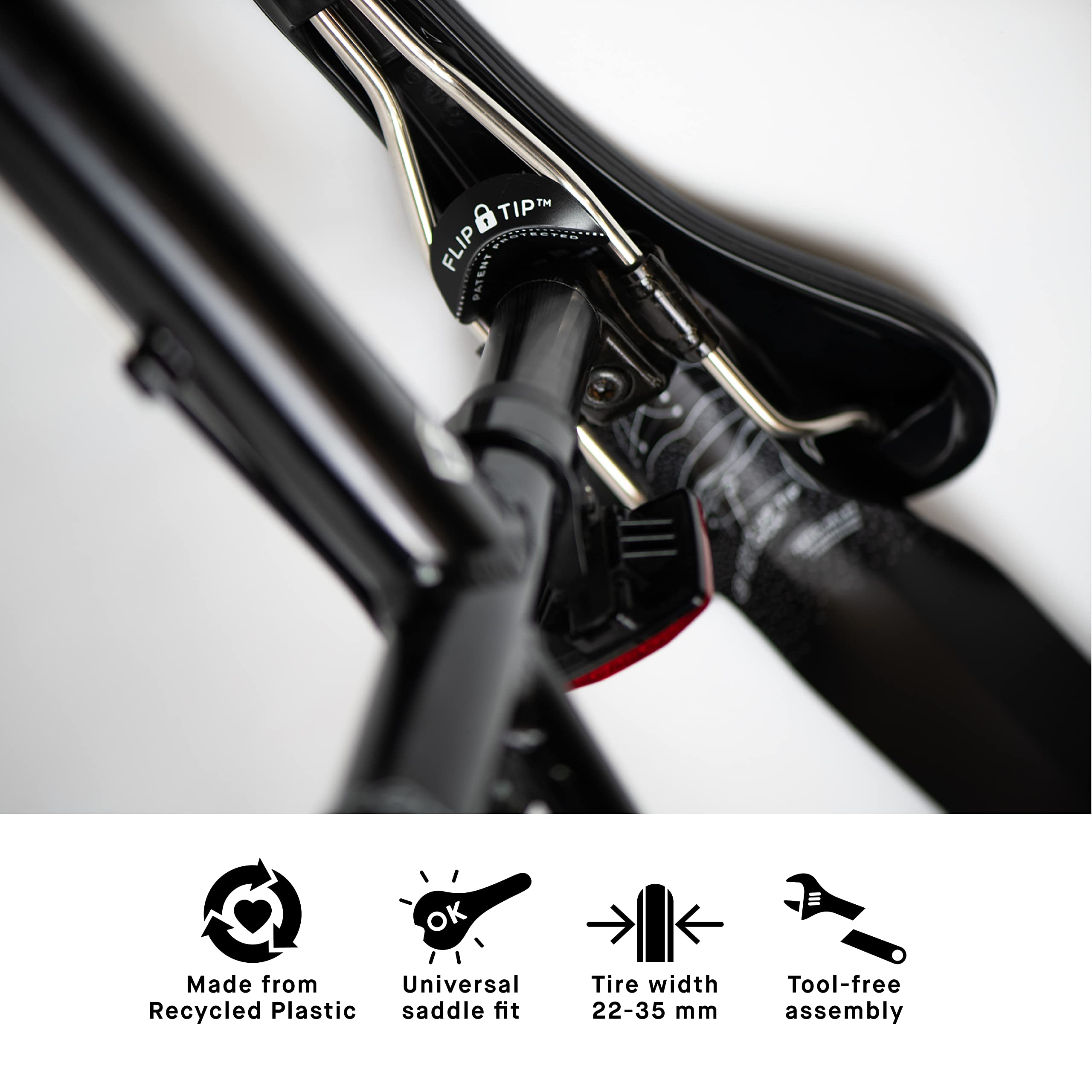 Rehook Ass Savers Regular Rear Mudguard | Genuine, Patented Clip-On Saddle Mounted Bike Mud Guard | Bum Saver Fender Suitable for All Bicycles Road, Gravel, MTB