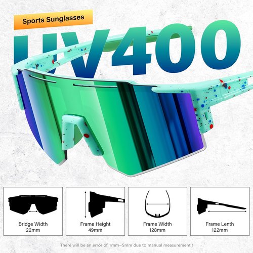 KUGUAOK Oversized Kids Sunglasses Youth Baseball Sun Glasses Boys Girls Softball Cycling UV400 Protection Goggles