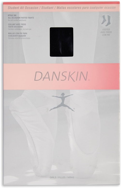 Danskin Girls' Footed Dance Tights - Comfortable Fit for Dance Classes | Multiple Sizes Available