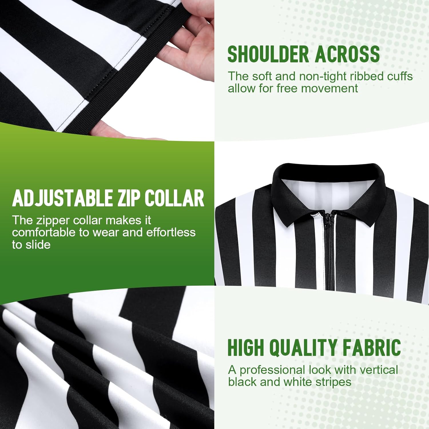Skiennix Men's Referee Costume Kit - Football Umpire Jersey with Whistle & Penalty Flag | Ideal for Sports & Cosplay