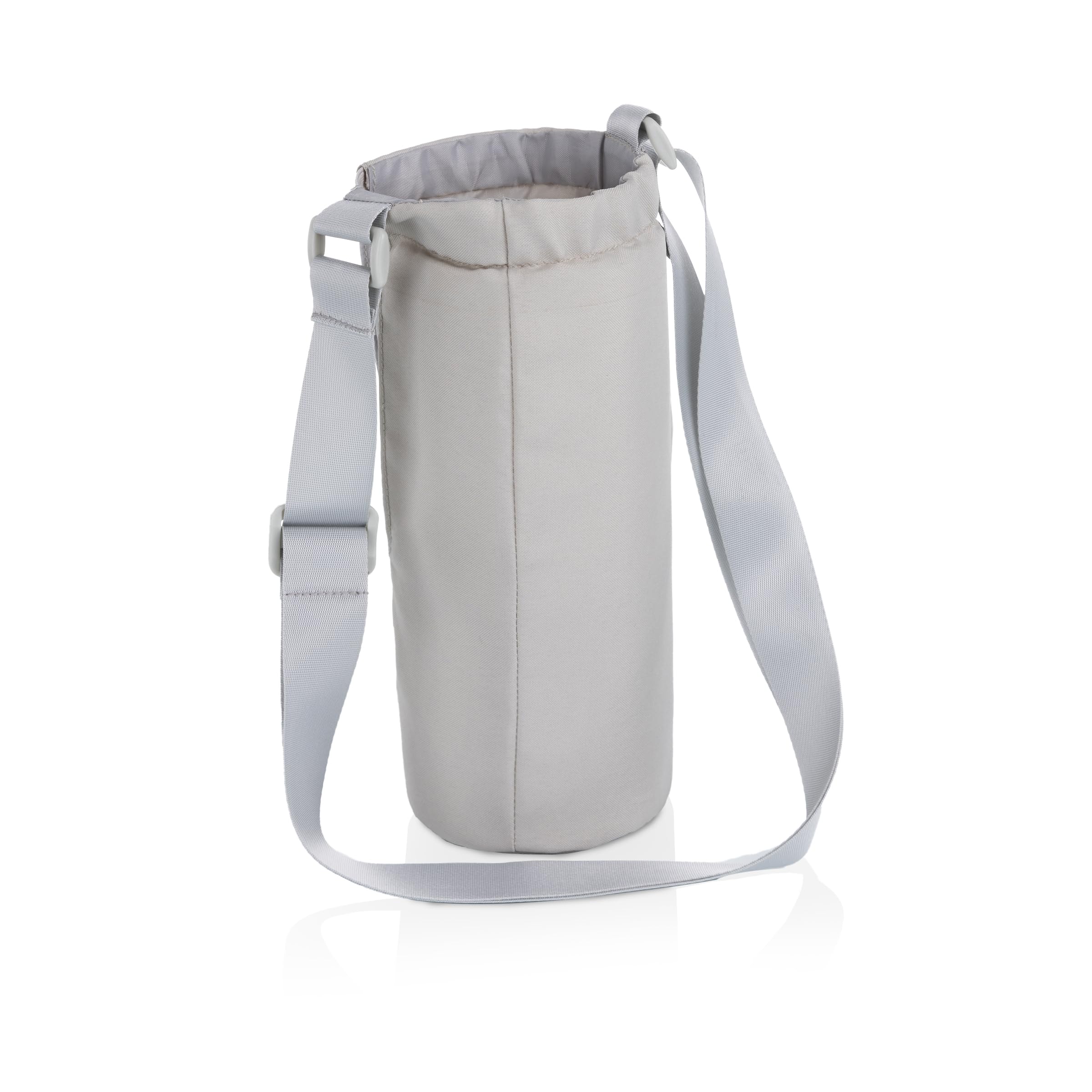 PICNIC TIME Eclipse 40 oz Tumber Tote, Drink Carrier Crossbody Bag, Water Bottle Holder with Shoulder Strap and Phone Pocket, (Gray)