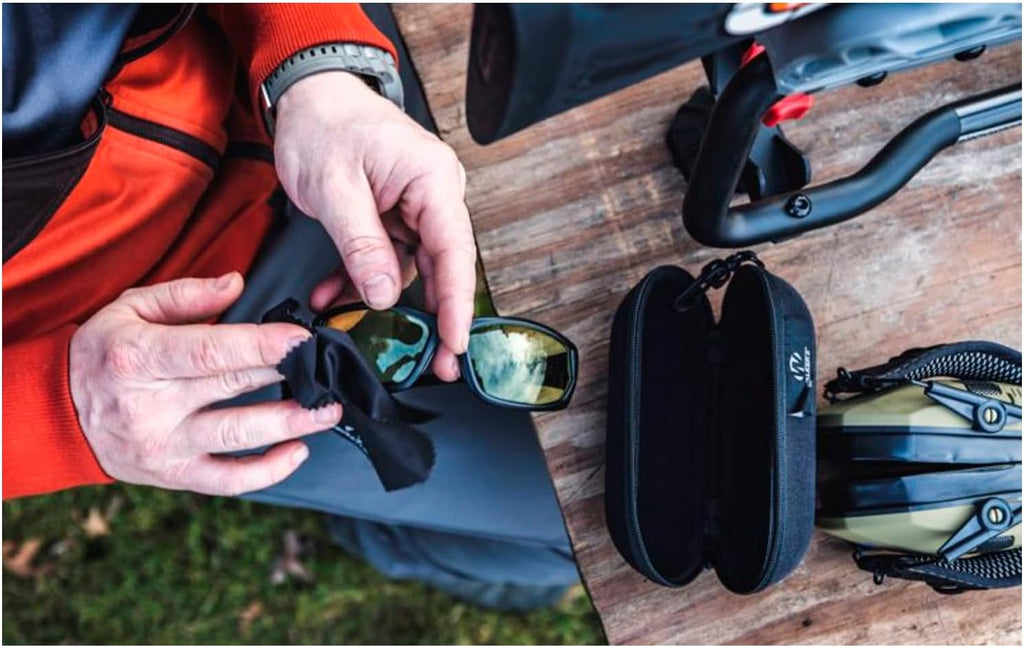 Walker’s IKON Carbine Shooting Glasses - Impact-Resistant, Non-Slip Design with Lens Cloth & Carry Case