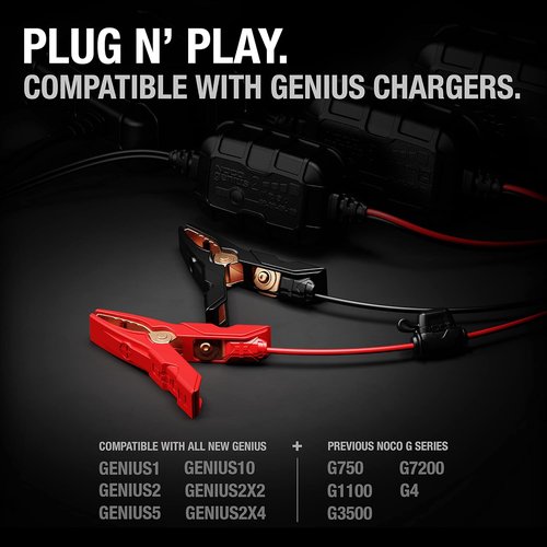NOCO GC014 X-Connect XL Battery Clamp - Integrated M10 Eyelets for Genius Battery Chargers
