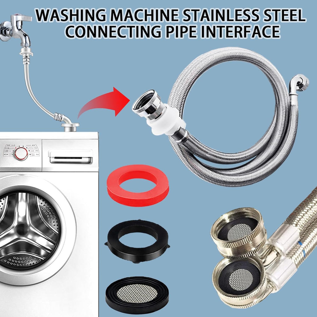ZDBB Stainless Steel Shower Head Hose Filter Kit - 58 PCS Gasket Set for 1/2" & 3/4" Plumbing