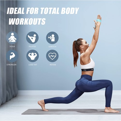 Polygon Resistance Bands and Booty Band. Natural Latex Elastic Bands for Stretching, Fitness. Non-Slip Fabric Bands for Legs and Butt, Glute & Hip Workout. Exercise Bands for Men & Women.