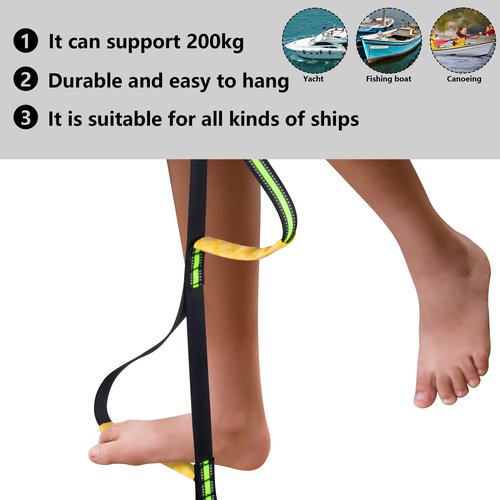 5 Step Climbing Aider for Hunting - Lightweight Stick With Webbing Rope Ladder for Safety, Outdoor Climbing, Caving, Canyoning