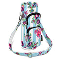 Betsey Johnson Insulated Water Bottle Pouch Holder Carrier Crossbag with Adjustable Shoulder Strap - Lightweight Polyester Accessories with Pockets Good for Hiking Travelling Sports(Hummingbird Floral