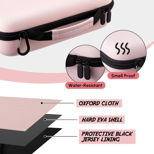 SilTriangle Golf Glove Holder Case with Glove Shaper, Pink Protective Hard Shell Accessory Case, Golf Gift for Woman, for Tees, Ball Markers, Phone, Divot Tool and Accessories