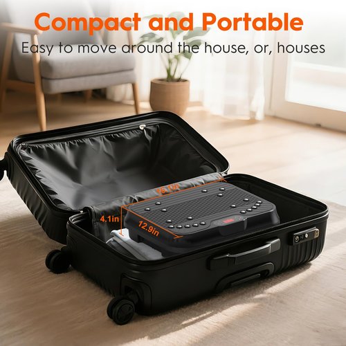 Vibration Plate Exercise Machine, Vibrating Plate for Lymphatic Drainage, 400 Lbs Capacity 250 Speed Levels Whole Body Fat Burner Weight Loss Shake Board, Vibrate Platform Machine