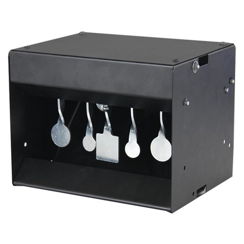 ARSUK Pellet Gun Target Trap with Resetting Center Shot – Metal Bullet Trap for BB Guns, Pellet Guns, and Airsoft – 7x6.2x6.2 Inch Pellet Target Trap for Indoor & Outdoor Shooting Practice