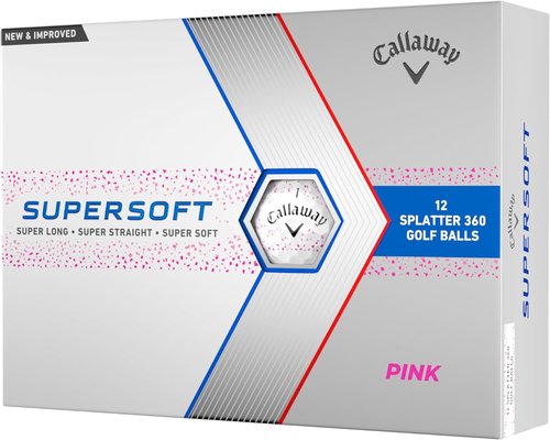 Callaway Golf Supersoft Golf Balls - 2023 Pink Splatter Design for Ultimate Performance