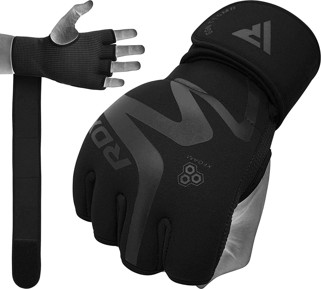 RDX Boxing Inner Gloves - Hybrid Design Hand Wraps for Men & Women | 50cm Long Wrist Support, Neoprene for MMA & Kickboxing