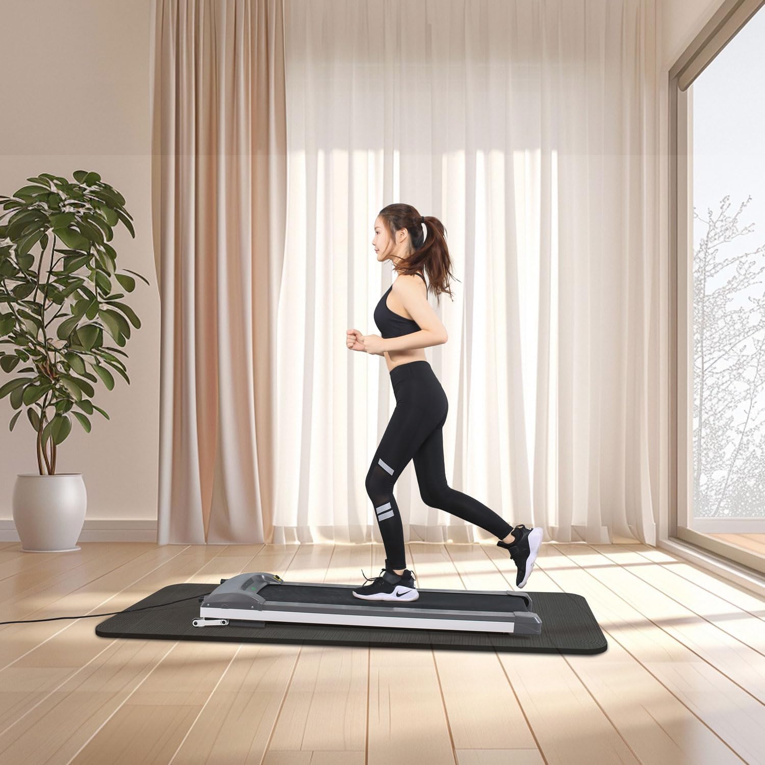 Regine Switzerland Treadmill Mat - Noise-Reducing Exercise Equipment Mat for Carpet & Hardwood Floors