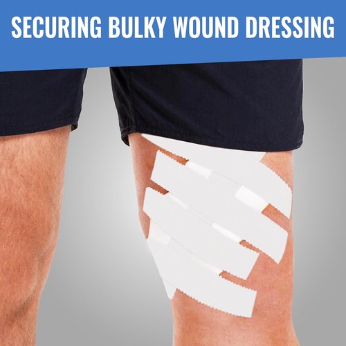 Healqu Silk-Like Medical Tape - Durable Cloth Surgical Tape for Strong Hold | 1 in x 10 yd, 4 Rolls