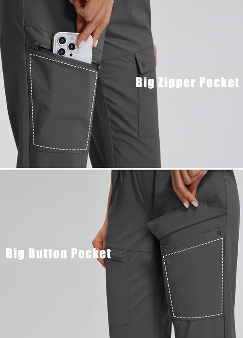 Libin Women's Hiking Pants - Lightweight Quick-Dry Water-Resistant Cargo Design | 5 Pocket Outdoor Travel