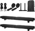 Skiennix Universal Soft Roof Rack Pads - Kayak Carrier & Surfboard Racks with 15ft Tie Down Straps | Black