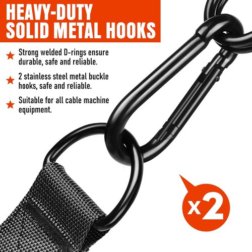 Heavy Duty Exercise Handles - Gym Cable Attachments for Resistance Bands & Cable Machines
