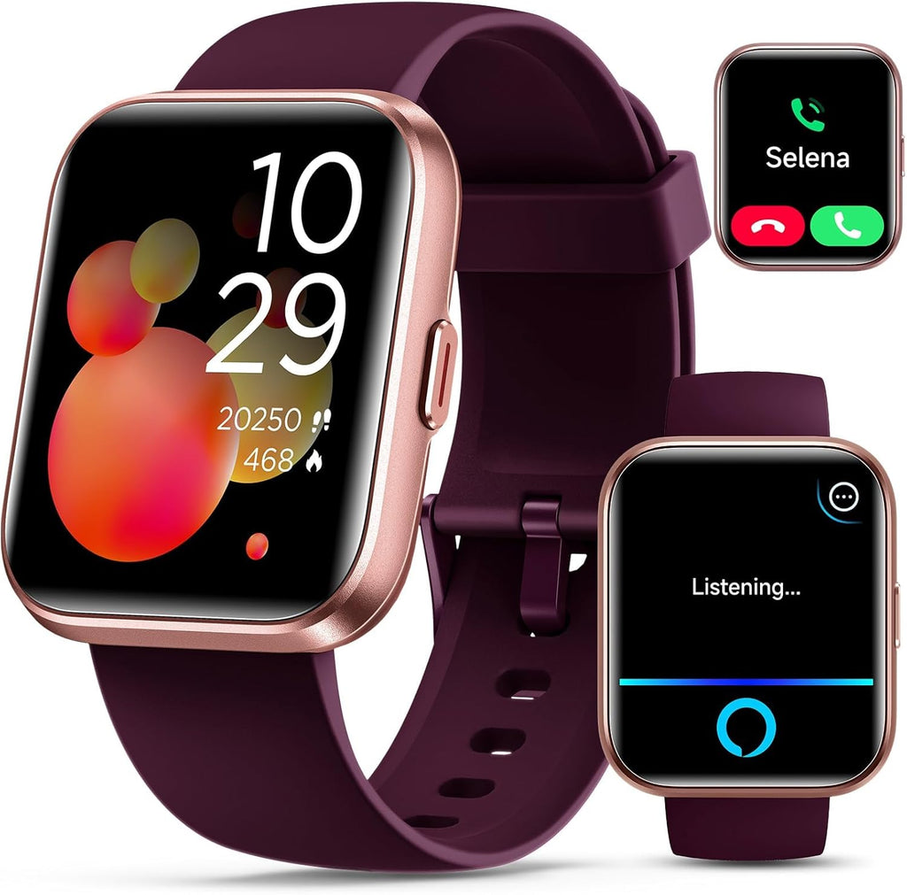 Skiennix Smartwatch for Women - 1.8'' Fitness Tracker with Alexa, Heart Rate Monitor & 120 Sports Modes