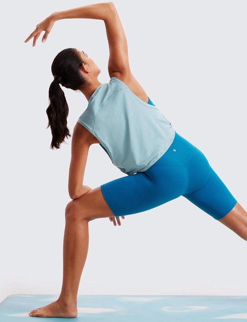 CRZ YOGA Pima Cotton Tank Top for Women - Loose Fit Sleeveless Athletic Shirt | Perfect for Yoga & Gym