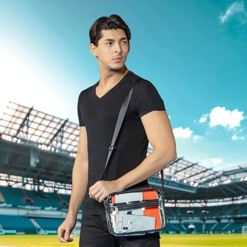 MAY TREE Clear Stadium Bag - Stylish Messenger for Concerts & Sports Events | Durable & Lightweight