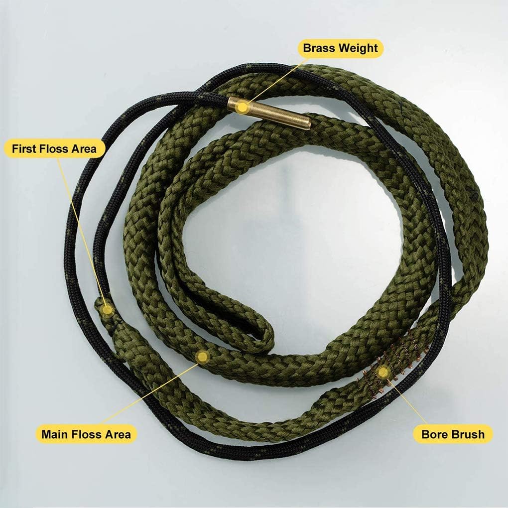 Skiennix Gun Snake Cleaner Kit - Bore Rope for .38, .357, .380 Cal & 9mm Rifles, Pistols & Shotguns