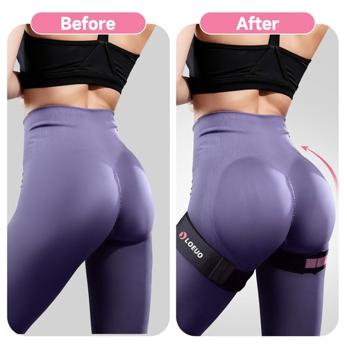 LOEUO Booty Bands for Working Out Glutes, Adjustable Blood Flow Restriction Bands with Non Slip for Workout Butt & Thigh Building, Occlusion Bands for Women and Men Glutes Easy to Carry