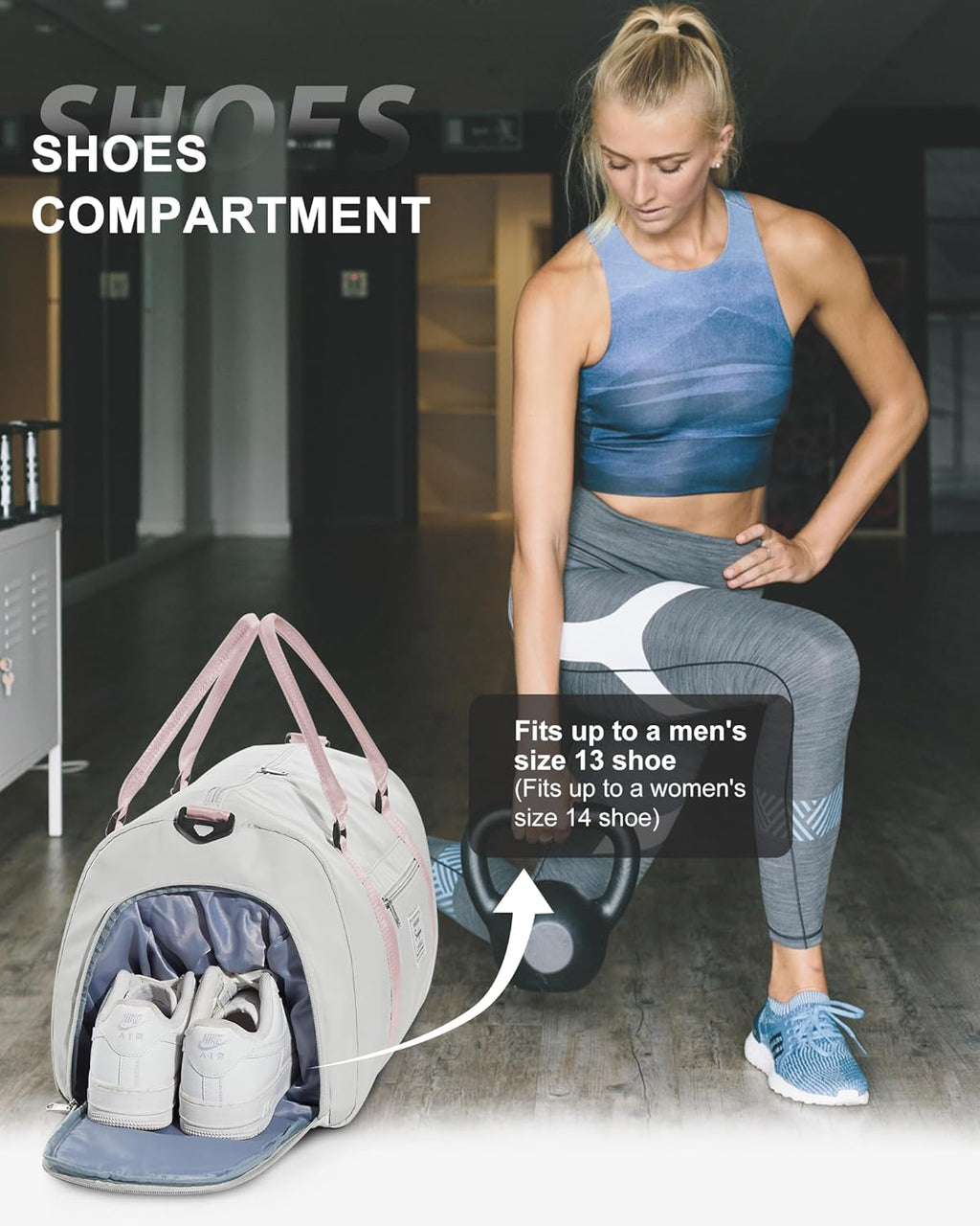 Skiennix Women's Gym Bag - Stylish Travel Duffel Tote for Weekend Adventures | Versatile & Spacious