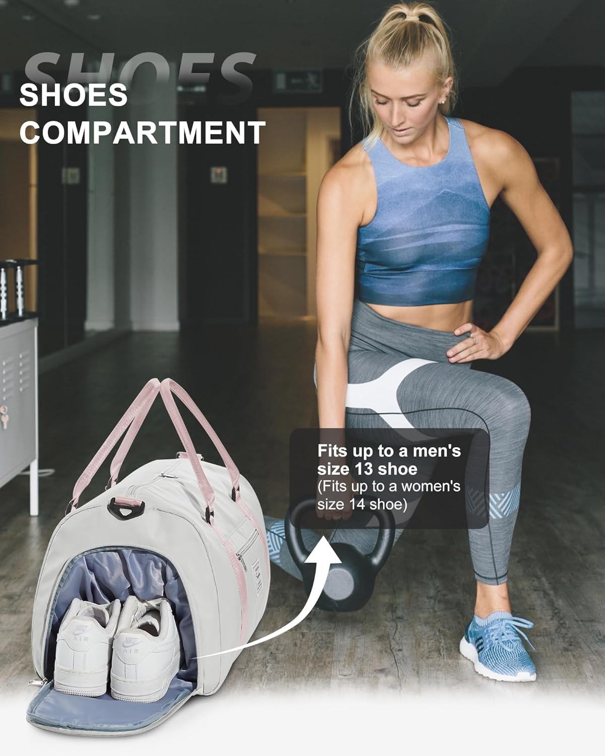 Skiennix Women's Gym Bag - Stylish Travel Duffel Tote for Weekend Adventures | Versatile & Spacious